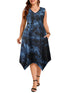 Womens Plus Size Maxi Dresses Sleeveless Summer Dress Beach Sundress Tshirt Long Dresses with Pockets--fine dressed-fine dressed