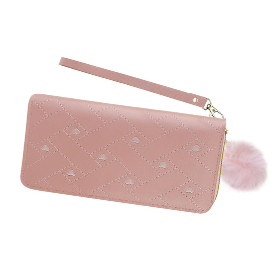 Wallets for Women, Large Capacity Zip Around Card Holder Leather Wallet Long Wristlet Wallet Clutch Purse (Blue)