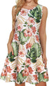 elescat Summer Dresses for Women Tank Floral Sundress Sleeveless Pockets Casual Loose Sun Dress--fine dressed-fine dressed