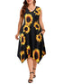 Womens Plus Size Maxi Dresses Sleeveless Summer Dress Beach Sundress Tshirt Long Dresses with Pockets--fine dressed-fine dressed