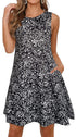 elescat Summer Dresses for Women Tank Floral Sundress Sleeveless Pockets Casual Loose Sun Dress--fine dressed-fine dressed