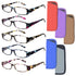 5 Pack Reading Glasses for Women Blue Light Blocking Fashion Spring Hinges Computer Readers Anti UV/Glare Eyeglasses--fine dressed-fine dressed