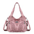 Purses and Handbags Women Fashion Tote Bag Shoulder Bags Top Handle Satchel Purses Washed Synthetic Leather Handbag--fine dressed-fine dressed