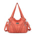 Purses and Handbags Women Fashion Tote Bag Shoulder Bags Top Handle Satchel Purses Washed Synthetic Leather Handbag--fine dressed-fine dressed