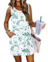 WNEEDU Summer Dress for Women 2025 Casual Sleeveless Beach Dress Short Swing Sundresses with Pockets--fine dressed-fine dressed