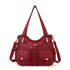 Purses and Handbags Women Tote Shoulder Top Handle Satchel Hobo Bags Fashion Washed Leather Purse--fine dressed-fine dressed