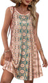 elescat Summer Dresses for Women Tank Floral Sundress Sleeveless Pockets Casual Loose Sun Dress--fine dressed-fine dressed