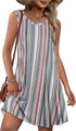 elescat Summer Dresses for Women Tank Floral Sundress Sleeveless Pockets Casual Loose Sun Dress--fine dressed-fine dressed