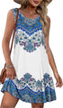elescat Summer Dresses for Women Tank Floral Sundress Sleeveless Pockets Casual Loose Sun Dress--fine dressed-fine dressed